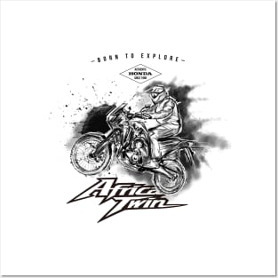 Africa Twin Motorbike Adventure Posters and Art